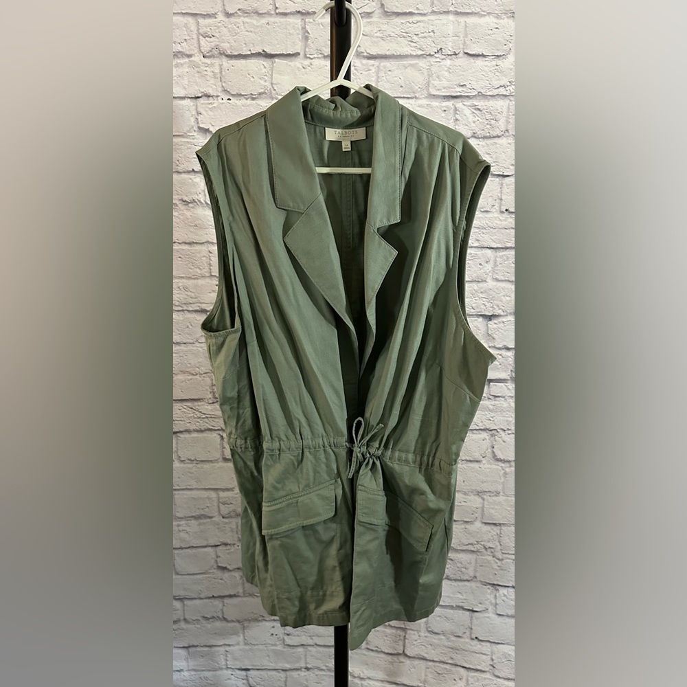 Talbots Green Sleeveless Vest